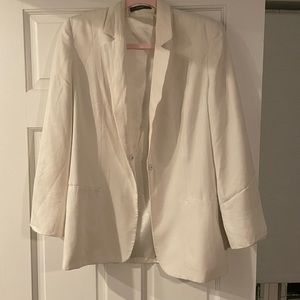 Elie Tahari white blazer size 8